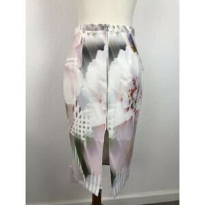 Ministry of Style Multicolor Print Zip Front Pencil Skirt